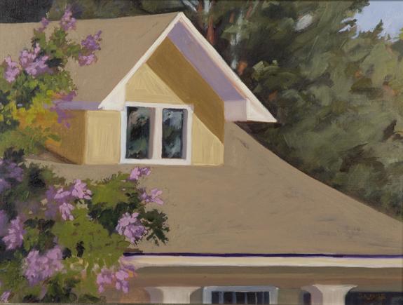 House with Crepe Myrtle and American Red Cedar